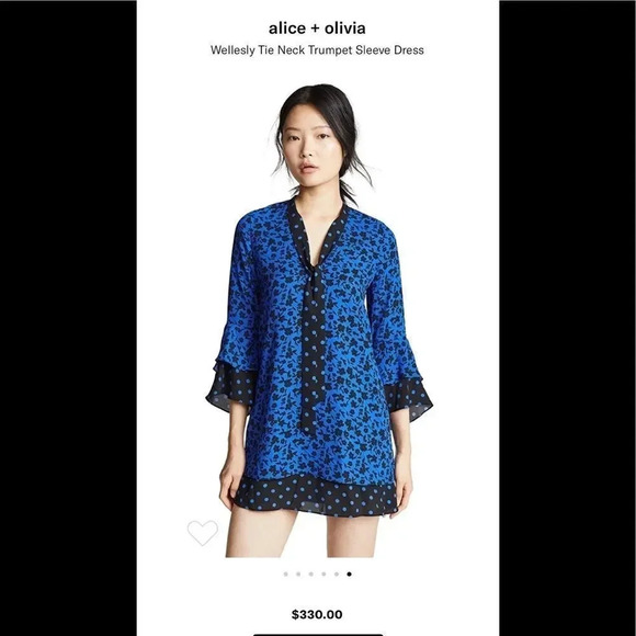 alice + olivia
Wellesly Tie Neck Trumpet Sleeve - Picture 3 of 13